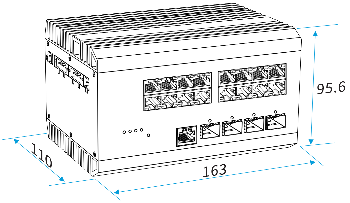 UTP7616-POE-IE外觀尺寸